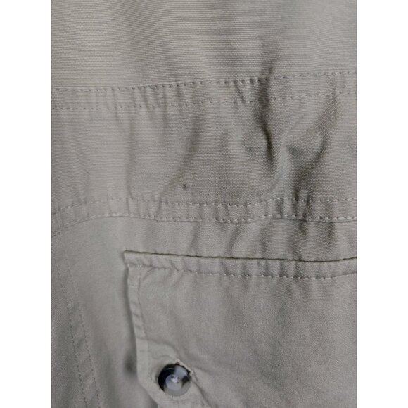 Travelsmith Beige Safari Jacket Mens M Utility Field Cargo Pockets Twill Travel - Picture 8 of 9